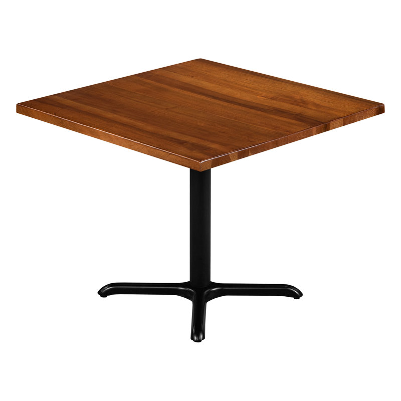 Table de salle à manger en bois massif 36 po x 36 po Pat, Brun / noir