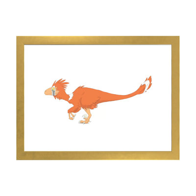 Deinonychus Pencil Drawing With Digital Color by Alice Turner - Graphic Art