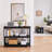Bergmann 42"W 3-Tier Wooden Storage Shelves Console Table with Power Outlets-1560907015