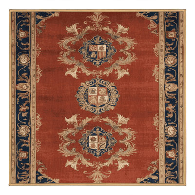 Machine Washable French Brown Area Rug