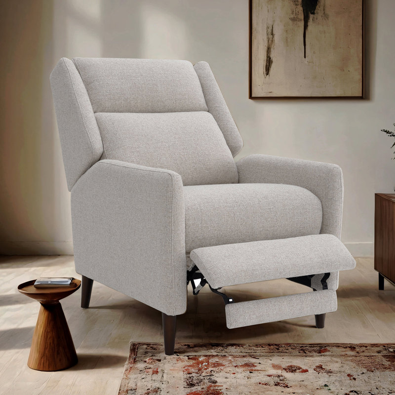 Fauteuil inclinable manuel moderne Mid-Century, Beige