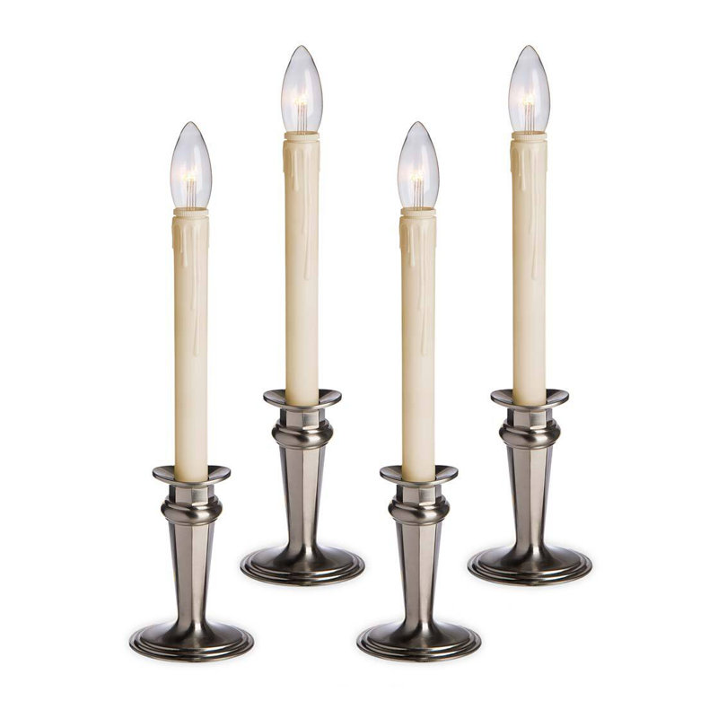 Ensemble traditionnel sans flamme 4 pièces, Bronze, H 14 po x l 2,75 po x P 2,75 po, 4