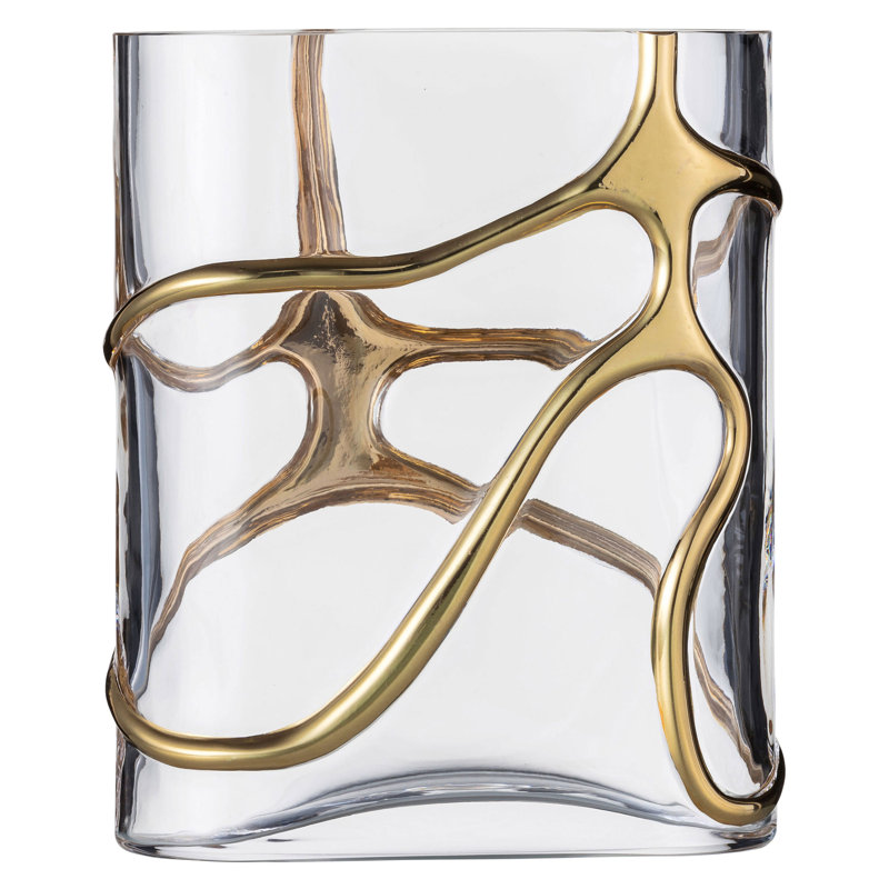 Ayrionna Crystal Table Vase, 29.7cm H x 26cm W x 11cm D, Gold 