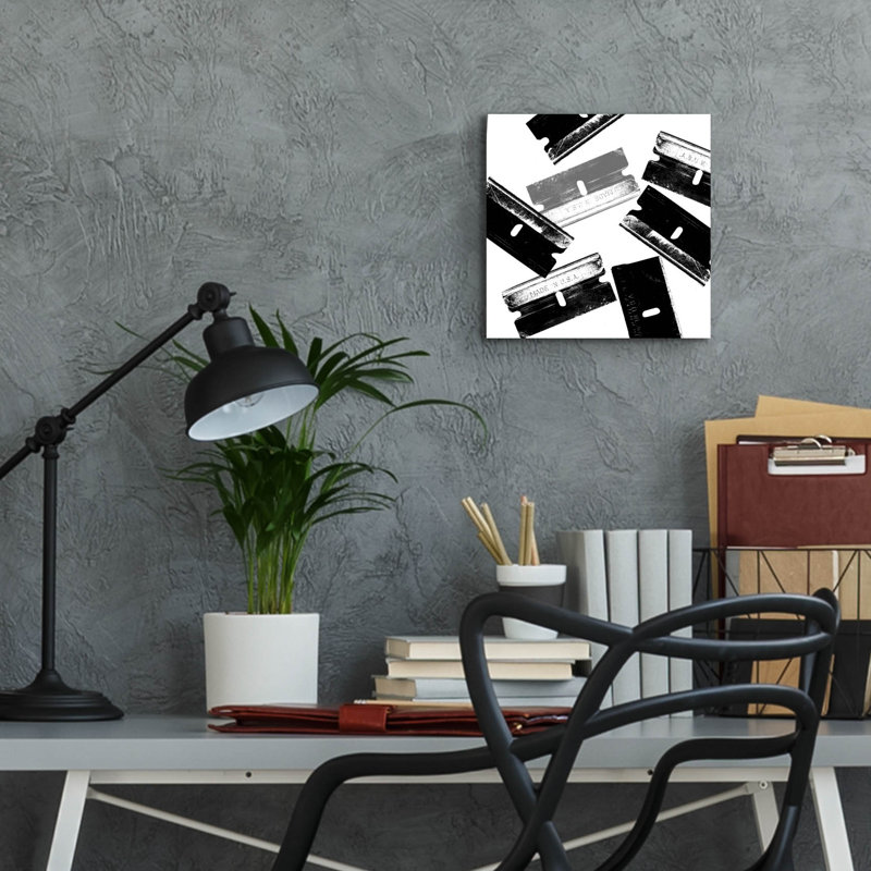  «Silver Blades» par Erin Clark, art mural en verre acrylique, H 12 po x l 12 po x P 0,13 po