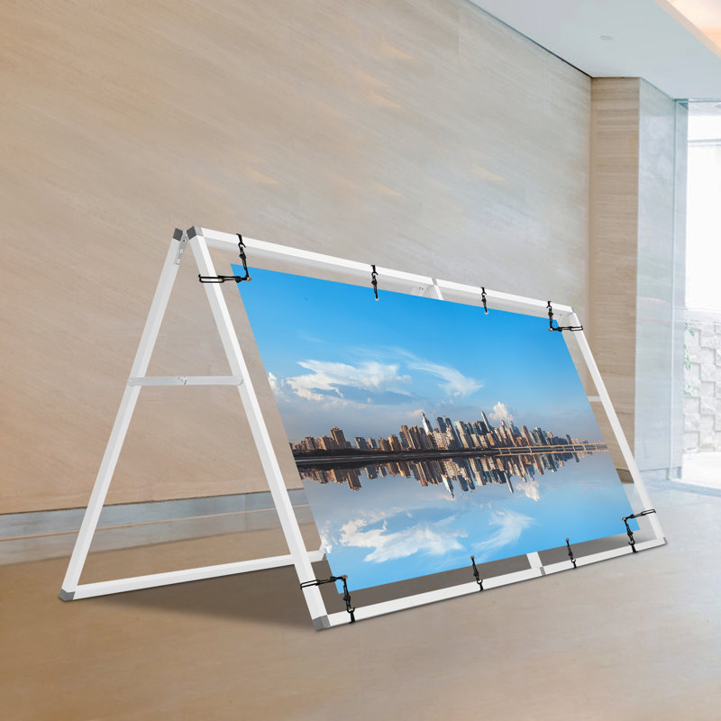 82.6X35.4” Banner Stand Display Poster Floor Standing