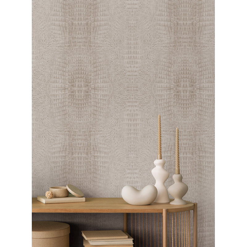 Rouleau de papier peint adhésif L 18 pi x l 24 po, Beige