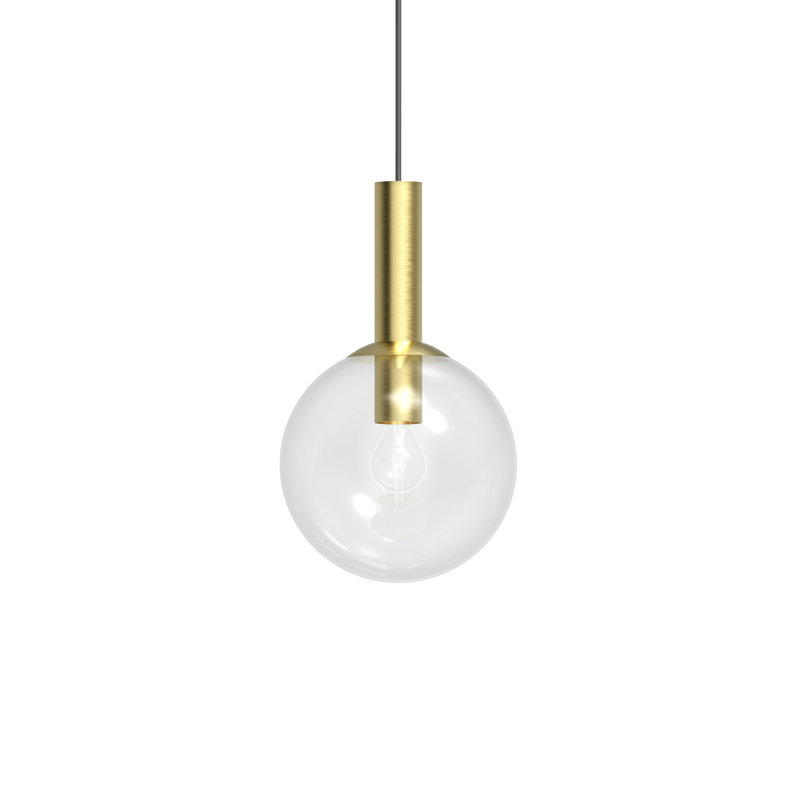 Mansbury 1 - Light Single Pendant, 22" H x 10" W x 10" D, Satin Brass