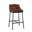 Upholstered Stool with Metal Frame