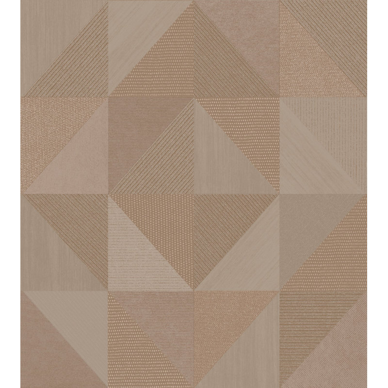 Italian Textures 4 Geometrico Congo Wallpaper, Brown