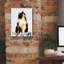 Art mural sur toile Epic Graffiti «Watercolor Cat On Table B» par Jean Plout-110881315