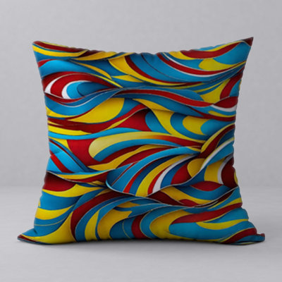 Abstract Reversible Throw Pillow