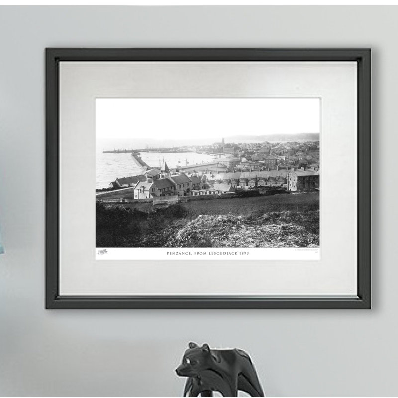 Penzance, From Lescudjack 1893 - Single Picture Frame Print, 28cm H x 36cm W x 2.3cm D