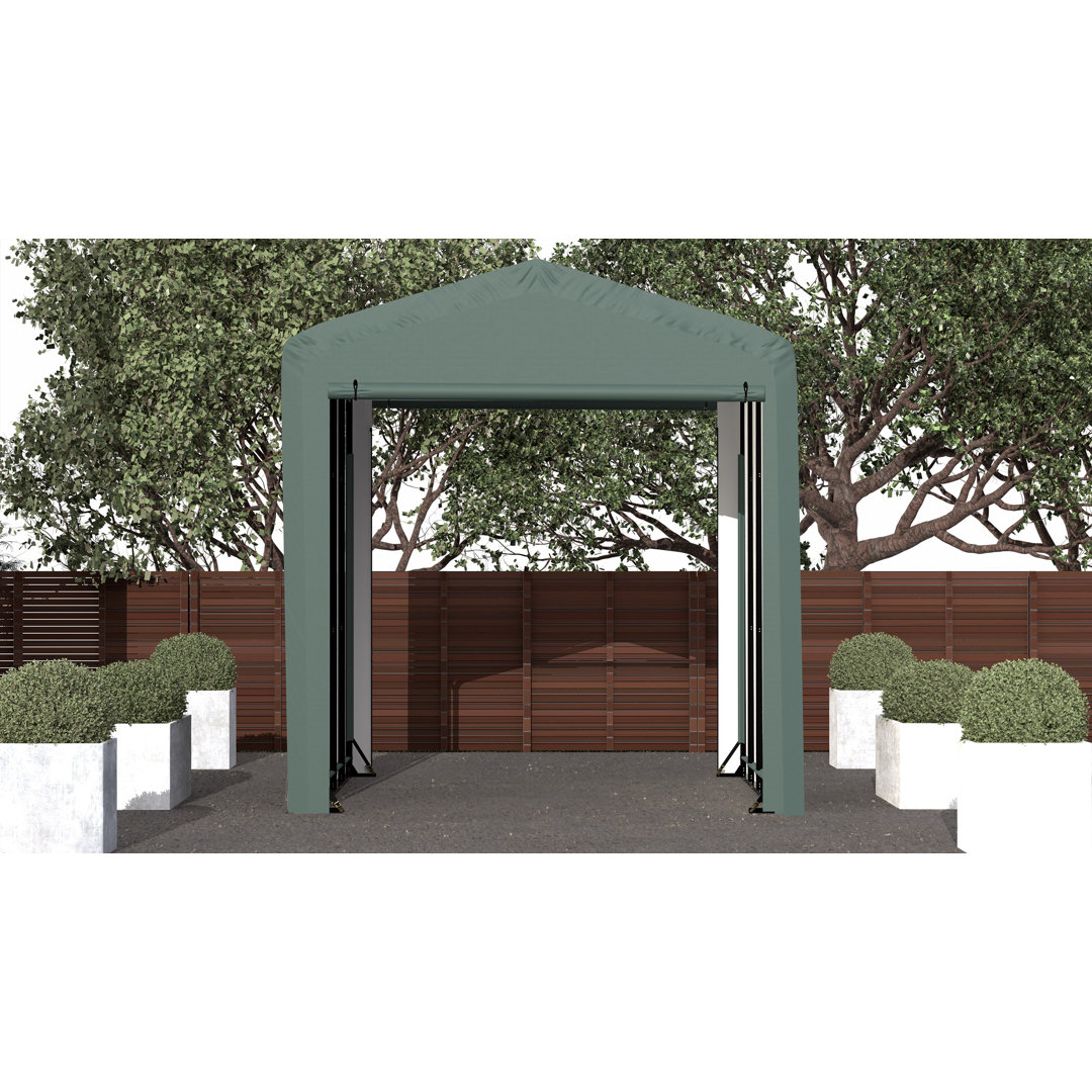 ShelterTube Wind and Snow-Load Rated Garage, 14x18x16 Green ShelterLogic