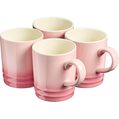 Set of 4 Stoneware Mug Set 350ml Drinking Cups