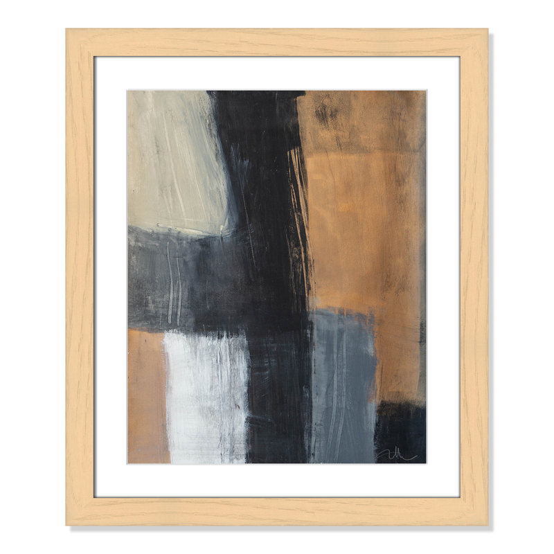 Metallic Slate II by Casa Fine Arts, Natural Cube Frame Matted, 27" H x 23" W x 1.25" D  