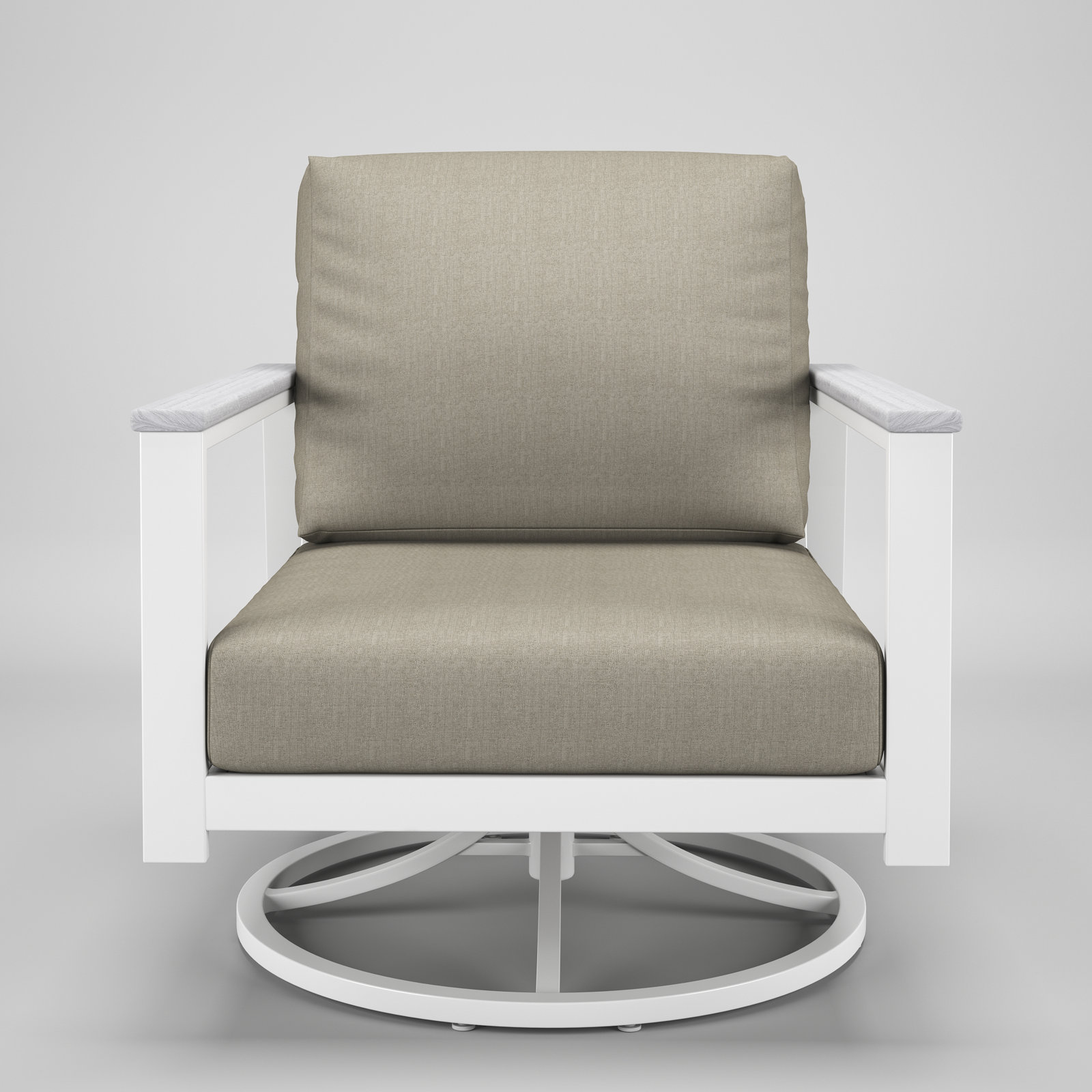 Townsend Sunbrella® Patio Lounge Chair, Spectrum Dove, White