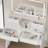 Baelyn Makeup Vanity  with  LED Lighted Mirror,  Modern 4 Drawers Vanities Desk with Stool-1483049333