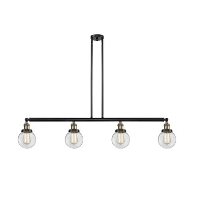 Luminaire suspendu linéaire à 4 lumières pour îlot de cuisine Lorri