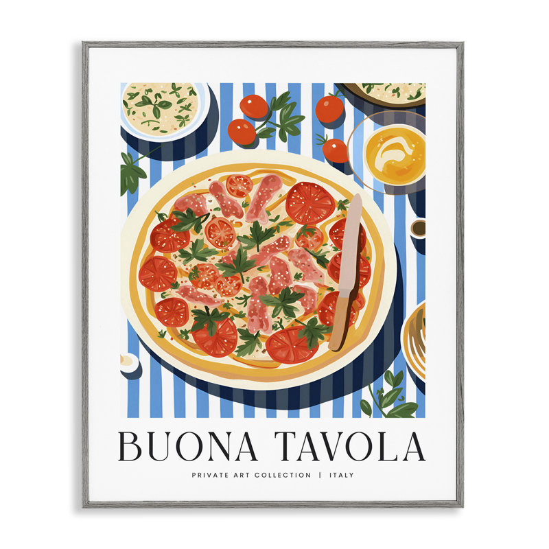 Buona Tavola, Estampe numérique Farmhouse, H 20 po x l 16 po