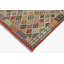 Tapis beige / rouille en laine tissé à la main à motif tribal / géométrique / sud-ouest de couleur cépage Cedorah