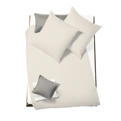 Cotton Chequered Duvet Cover Set with Pillow Shams