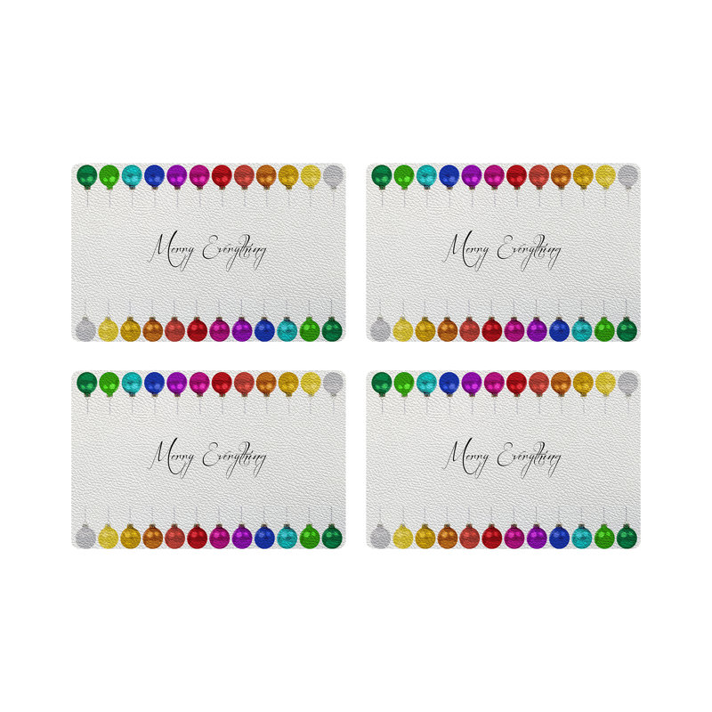 Vegan Leather Retangle Placemats