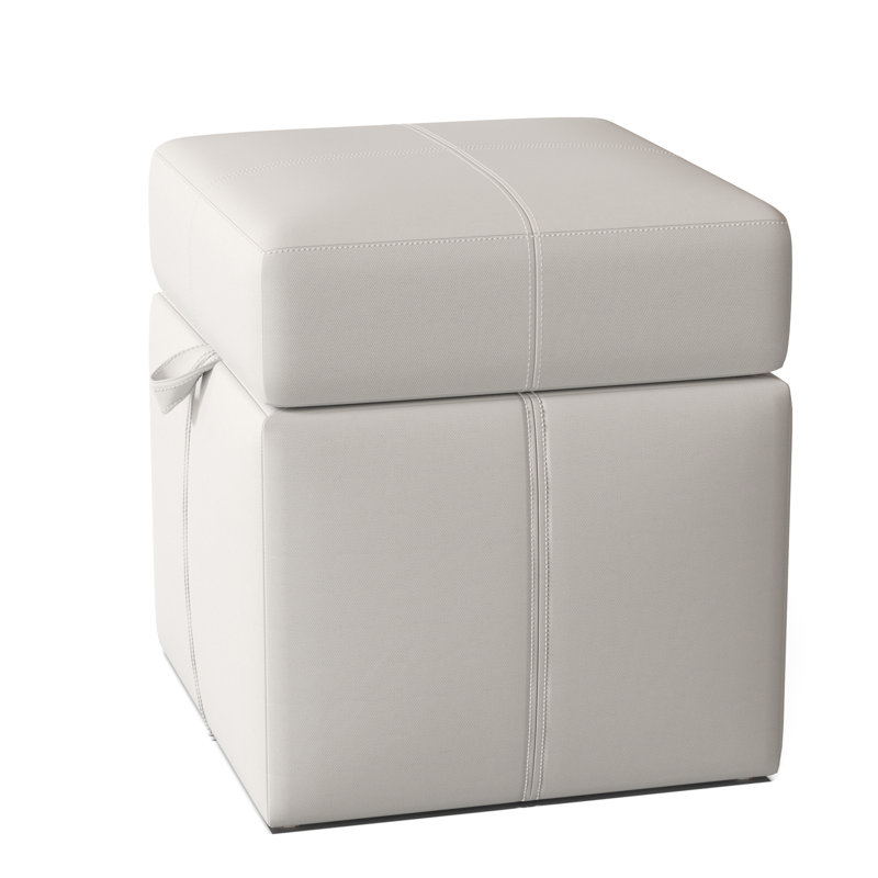Preesall Upholstered Ottoman, Cape White