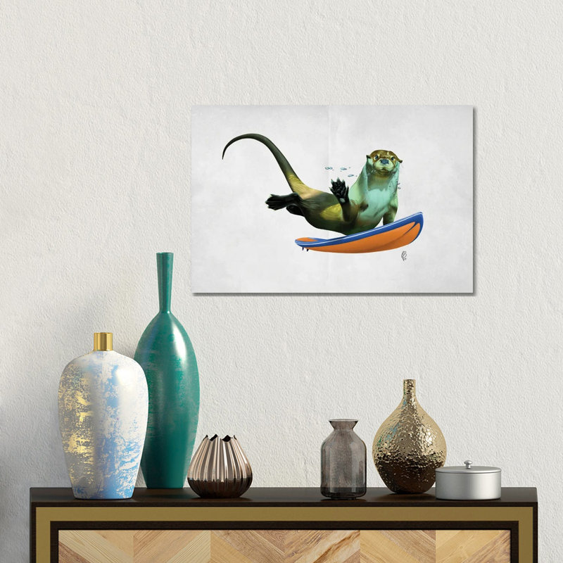 Otterly (Wordless) by Rob Snow - Gallery-Wrapped Canvas Giclée on Canvas, Canvas, 30.48 cm H x 45.72 cm W