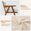 Chaise d'appoint Mid-Century moderne, chaises de salon confortables avec pieds en bois robuste, dossier en rotin-694099027