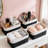 4Pcs Fabric Storage Bins for Shelves, Linen Storage Baskets for Organizing, Decorative Closet Bins for Clothes, Home-585669346