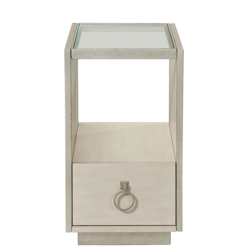 Table de bout en verre avec rangement Ayea