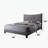  Samos Gray Fabric Queen Bed
