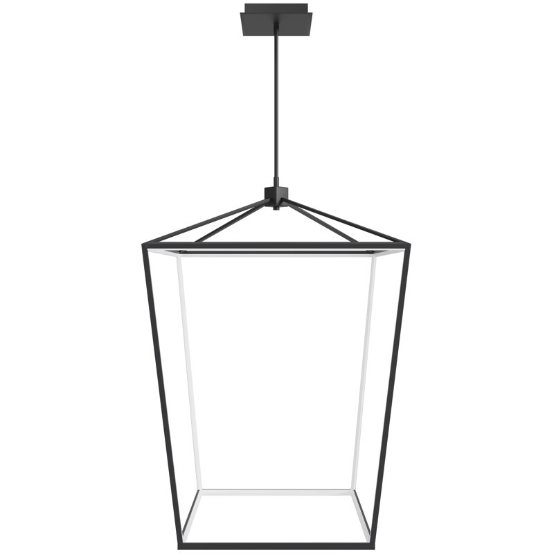 Lollar 1 - Light LED Pendant, 42" H x 30" W x 42" D, Black
