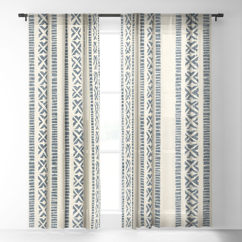 Ensemble de rideaux 2 pièces Little Arrow Design Co Oceania, L 50 po x L 63 po