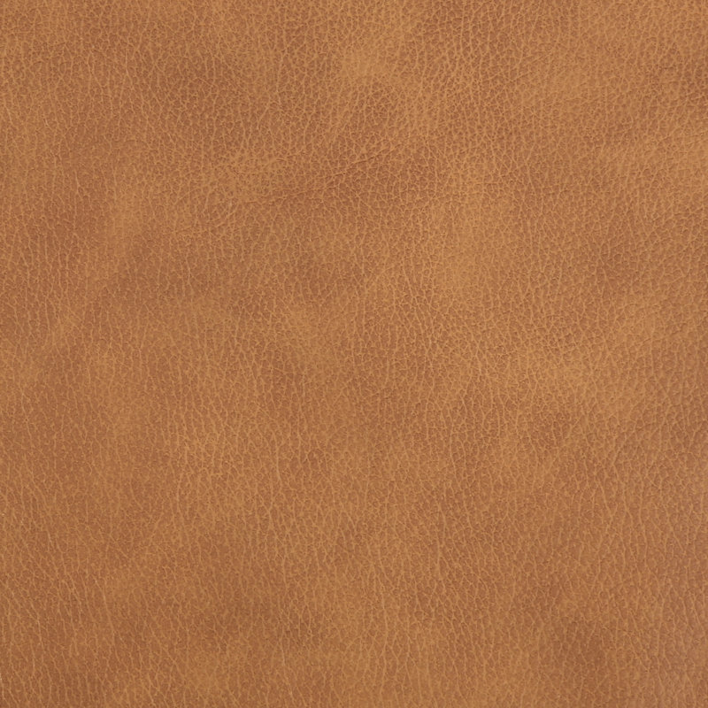 Fauteuil demi-tonneau pivotant en cuir véritable, Brun whisky