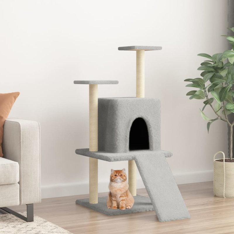 110cm H Cat Tree, Light Grey