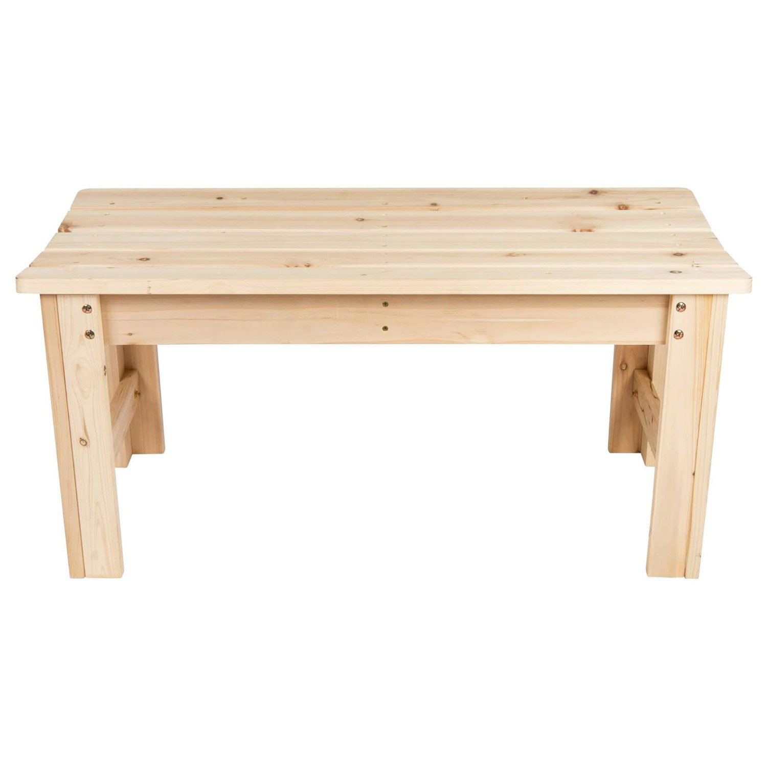 Loon Peak® Outdoor Wood Backless Patio Garden Bench | Wayfair