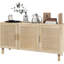 Armoire à café avec rangement moderne et pratique - style comptoir de cuisine naturel, tablettes réglables, pour la vie quotidienne