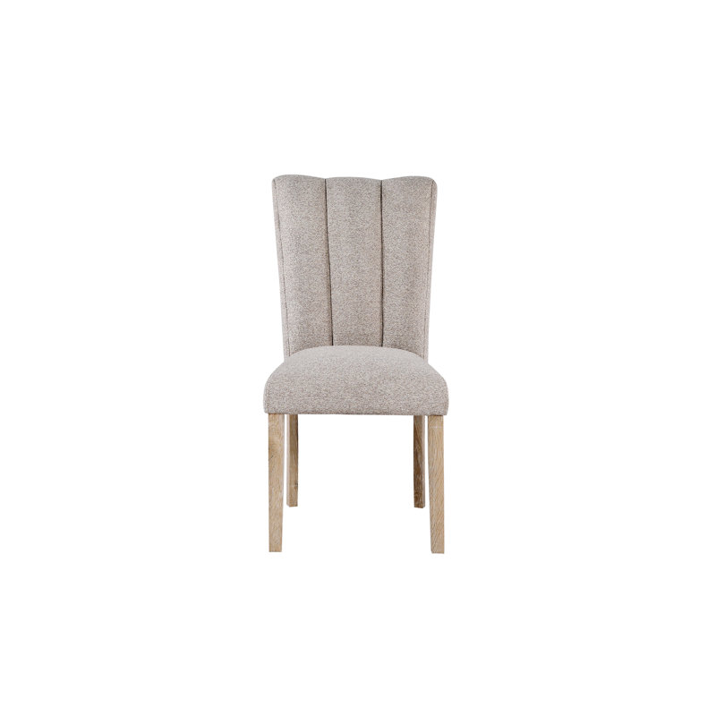 Ensemble de 2 chaises de salle à manger en pierre beige, siège de cuisine ou de salle à manger durable et élégant