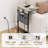 C Shaped End Table With Charging Station, 33" Tall Side Table For Couch, C Table Adjustable Height Small Couch Side Table, Slide Under Sofa Table TV Tray Arm Table For Living Room, Greige