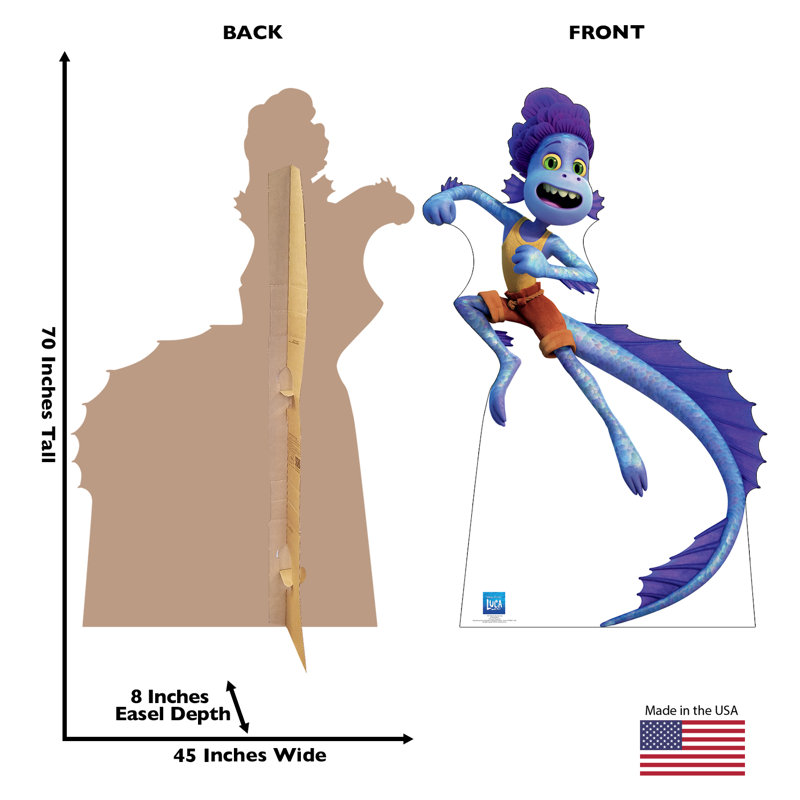 70'' Blue Alberto Sea Monster Cardboard Standup