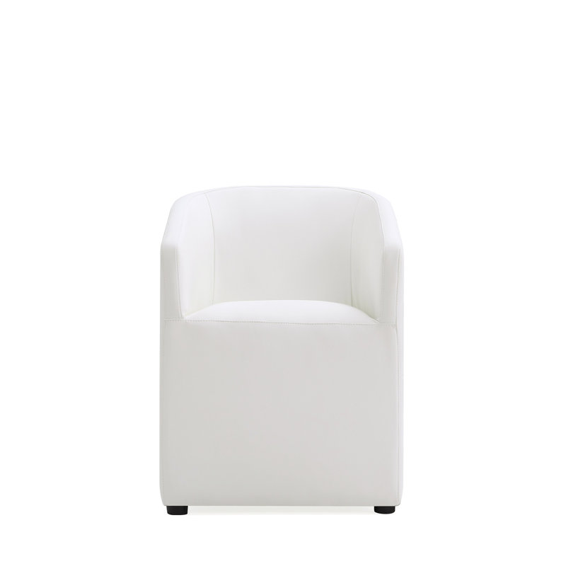 Chaise de salle à manger rembourrée Anna, Crème, crème