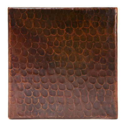 6" x 6" Hammered Copper Tile - Quantity 8