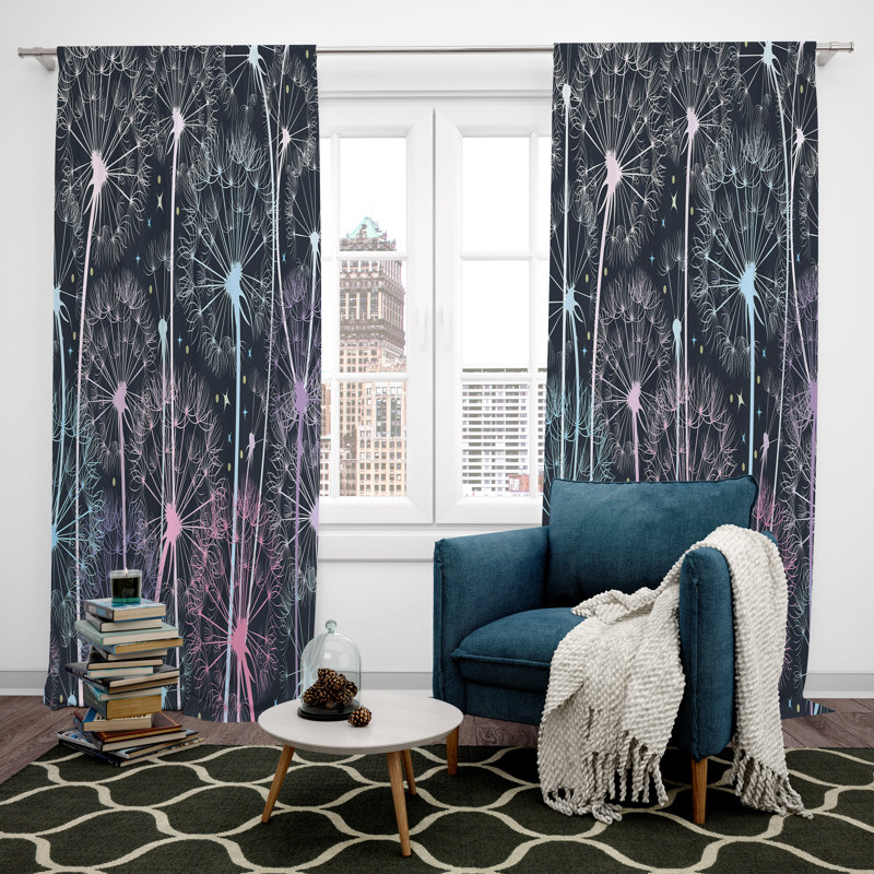 Gediminas Room Darkening Curtain Pair, 20" W x 52" L