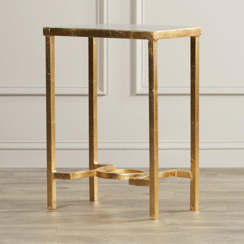 Oxendine Mirrored Glass Top End Table
