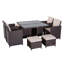 Ingalill 8 - Person Wicker Patio Dining Set with Square Table , Cushions Included-28666574