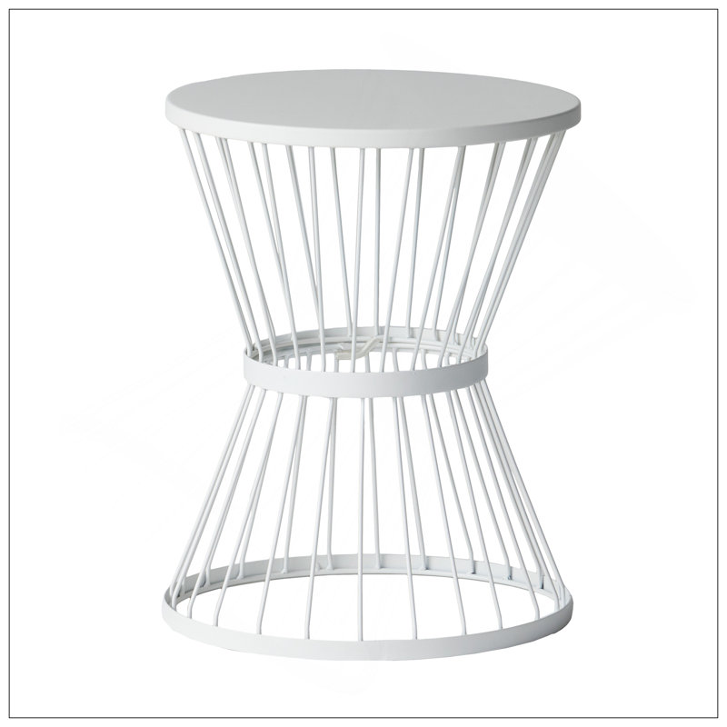 Table d'appoint 16 po LASSEN, Blanc mat
