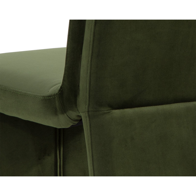 CASCATA DINING CHAIR - MARSEILLE BLACK LEATHER, Green