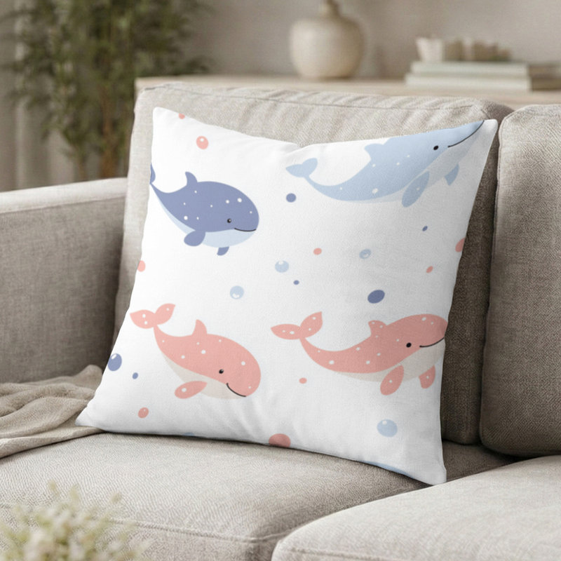 Coussin décoratif à imprimé animal - Coussin Coastal, H 16 po x l 16 po