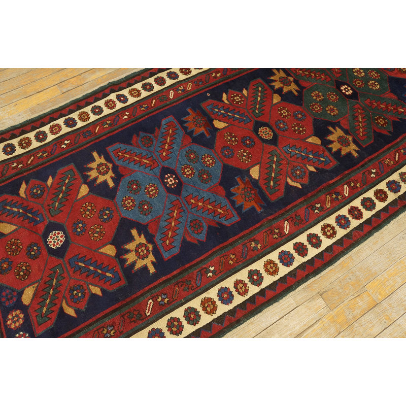 Antique Kazak Caucasian Blue 1900s Rug